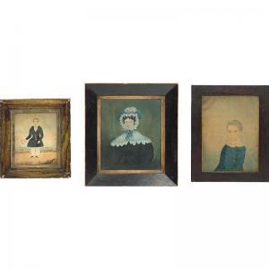BRITISH SCHOOL,three portraits: a boy with a book, a lady with a ,Sotheby's GB 2004-01-17