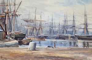 BRITISH SCHOOL,Two Views of the Harbour at Greenock,1875,Charles Miller Ltd GB 2015-11-03
