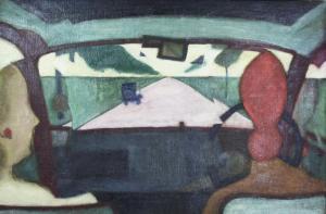 BRITISH SCHOOL,View from a Car,20th Century,Wright Marshall GB 2018-10-27