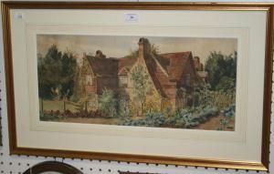 BRITISH SCHOOL,View of a House and Vegetable Garden,Tooveys Auction GB 2013-02-19