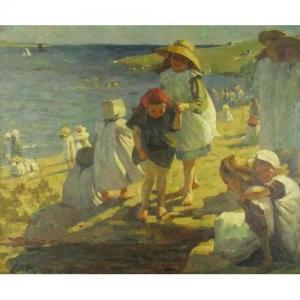 BRITISH SCHOOL,View of children at the beach,Eastbourne GB 2016-09-17