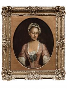 BRITISH SCHOOL (XVIII),Girl in a Pink Dress,Neal Auction Company US 2023-05-25