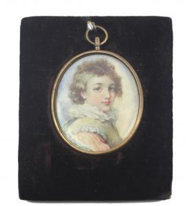 BRITISH SCHOOL,Young Boy with long hair and ruff collar,Fonsie Mealy Auctioneers IE 2018-07-10