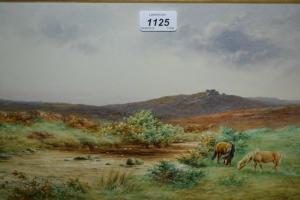 BRITTAN Charles Edward II 1870-1949,Moorland scenes with ponies feeding n,Lawrences of Bletchingley 2016-09-06