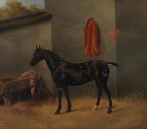 BRITTAN Charles Edward II 1870-1949,Portrait of a brown horse in a stable,1894,Bonhams GB 2024-02-13