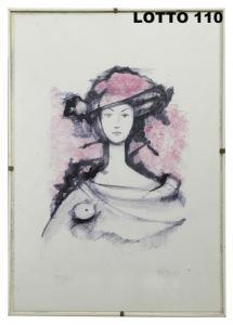 BRIZZOLESI Sergio 1935-1900,DONNA CON CAPPELLO,Iori IT 2016-11-19