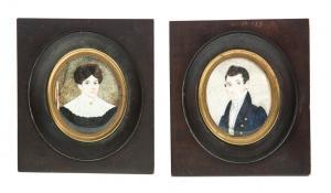 BROADBENT SAMUEL 1811-1880,PAIR OF MINIATURE PORTRAITS,1831,Garth's US 2019-11-29