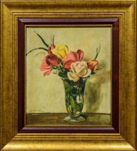 BROADLEY Robert 1908-1988,Still Life Roses,5th Avenue Auctioneers ZA 2024-03-04