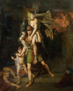 BROCAS Charles 1774-1835,Aeneas flieht,c.1803,Galerie Koller CH 2015-09-18