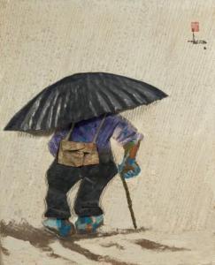 BROCHARD Rene 1926,Le Parapluie noir de Mitaka,1970,Pierre Bergé & Associés FR 2016-05-13