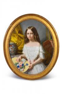 BROCHART Constant Joseph 1816-1899,Portrait de Blanche de Monjulin, comtesse de,1845,Coutau-Begarie 2024-04-17