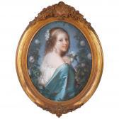 BROCHART Constant Joseph,Portrait study of a girl amongst roses,Burstow and Hewett 2025-08-06