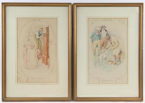 BROCK Charles Edmund 1870-1938,four original watercolours, to include: 'A thri,1904,Ewbank Auctions 2022-03-24