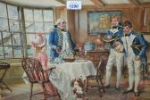 BROCK Henry Matthew,A dining room scene with a Naval Captain,Lawrences of Bletchingley 2016-09-06