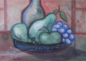 BROCK Janice Sylvia 1950,Still life fruit,Wright Marshall GB 2018-10-27
