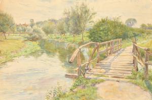 BROCK Richard Henry 1871-1943,scenes of riverside views,John Nicholson GB 2022-09-07