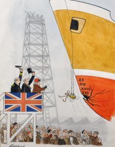 brockbank russell 1913-1979,The Disastrous Christening of a Ship,John Nicholson GB 2019-01-30