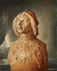 BROCKHURST Gerald Leslie,Still Life of Renaissance Sculptured Male Bust,Rosebery's 2024-03-12