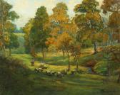 BROCKLEBANK William Thornton 1882-1970,a Shepherd and his flock in a wo,20th century,John Nicholson 2020-11-04