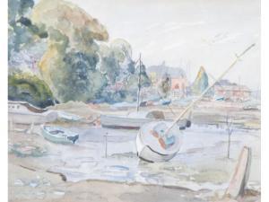 BROCKSHANK W.H 1900,Harbour scene at low ride,1959,Capes Dunn GB 2014-09-30