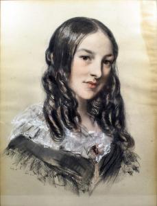 BROCKY Charles 1807-1855,portrait of a young woman,Canterbury Auction GB 2013-04-16