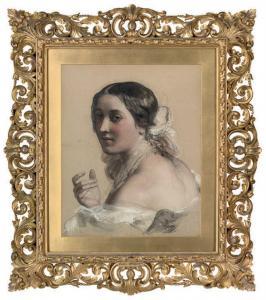BROCKY Karoly 1807-1855,Portrait of a lady, bust-length, wearing a scarf,Christie's GB 2009-10-06