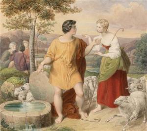 BROCKY Karoly 1807-1855,Schäferszene an einem Brunnen,Palais Dorotheum AT 2012-05-02