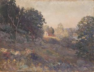 BRODERICK Robert W 1800-1900,House in a colorful landscape,Eldred's US 2016-11-17