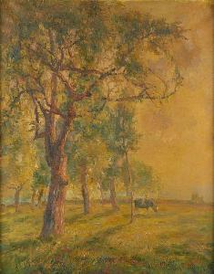 BROECKAERT Herman 1878-1930,Rayons de soleil sur le verger,Horta BE 2018-09-10