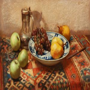 BROEDELET André Victor Leonard,Still life with fruit on a table,1932,Bruun Rasmussen 2016-04-11