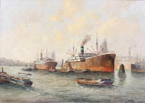 BROEKMAN A. 1900-1900,Busy shipping scene,Bonhams GB 2011-11-15