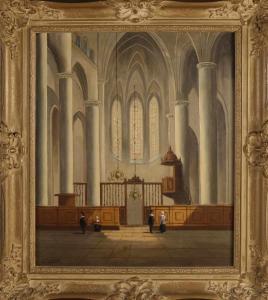 BROEKMAN A. 1900-1900,Kircheninneres mit Figuren,1930,Twents Veilinghuis NL 2020-07-02