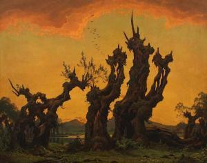 BROEL Georg 1884-1940,Alte Bäume am Abend,1928,Von Zengen DE 2019-11-29