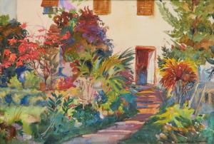 BROEMEL Carl William 1891-1984,Bermuda Scene,Rachel Davis US 2016-12-10