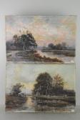 BROERMAN Eugène 1860-1932,Paysages champêtres animés,Rops BE 2017-01-29