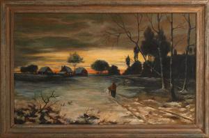 BROERMANN Hermann,Winterliche, norddeutsche Landschaft,Bloss DE 2015-10-05