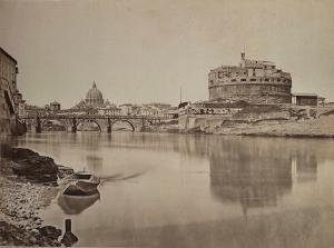 BROGI Giacomo 1822-1881,Rome. Pont et Château Saint-Ange,1880,Yann Le Mouel FR 2023-10-14
