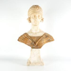 Brogi Giovanni 1853-1919,Buste d'une orientale,Ruellan FR 2024-02-10