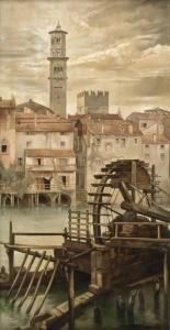 BROGLIO DANTE 1873-1954,Mulino sull'Adige a Verona 1,1909,Fidesarte IT 2010-12-05