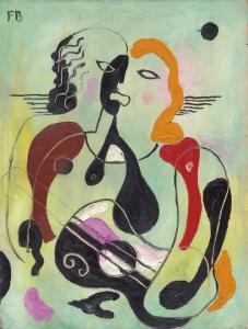 BROKEMCHAW F,Liebespaar mit Gitarre,c. 1935,Galerie Bassenge DE 2019-06-01