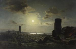 BROMEIS Auguste 1813-1881,Moonlight on the Shore,Simon Chorley Art & Antiques GB 2018-01-30
