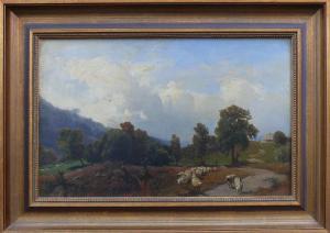 BROMEIS Auguste 1813-1881,Sommerliche Landschaft,Geble DE 2020-10-24