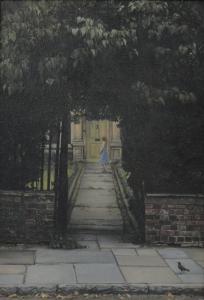BROMFIELD Fred 1900-1900,Girl by a front door,1982,Burstow and Hewett GB 2014-04-30