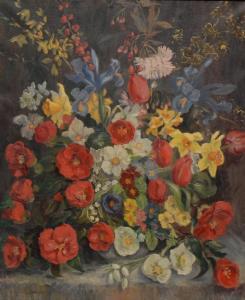 BROMLEY DAVENPORT Isabella 1957,Still Life, Poppies, Tulips, ,Bamfords Auctioneers and Valuers 2019-05-15