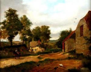 BROMLEY H.THOS,Farming Scene near Cleeve Prior Evesham,19th Century,Mealy's IE 2009-11-25