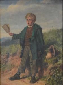 BROMLEY Valentine Walker 1848-1877,Boy with a bird scarer,Gilding's GB 2023-07-04