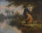 BROMLEY Valentine Walker 1848-1877,Boys fishing,Gilding's GB 2023-07-04