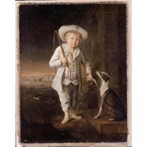 BROMPTON Richard 1734-1783,portrait of a boy with a whippet, an eastern europ,Sotheby's 2002-06-05