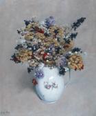 BRON Louis 1884-1959,Dried flowers in a porselain jug,Glerum NL 2007-11-27