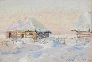 BRONSTEIN Mary,Maisons sous la neige,1824,Dogny Auction CH 2015-03-17